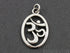Sterling Silver Artisan OHM Oval Charm -- SS/CH2/CR18